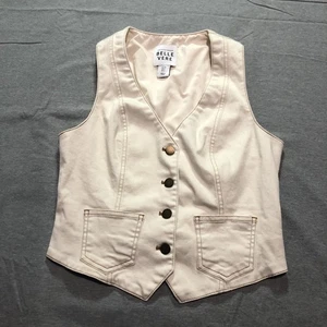 Gilet Belle Vere donna S preppy western minimalista indie accademia beige - Foto 1 di 7