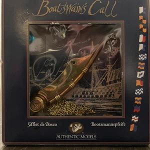 Authentic Models Boatswain's Call Brass and Copper Whistle With Instructions VTG - Picture 1 of 8