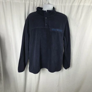 32 Degrees Heat Sweater Mens 2XL Navy Fleece Half Snap Pullover Mock Neck Warm - Picture 1 of 12