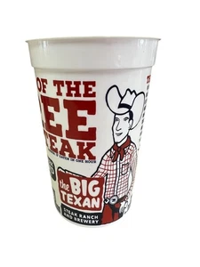 Th Big Texan Steak Ranch Souvenir Plastik 22oz Tasse Route 66 Amarillo, Texas USA - Bild 1 von 11