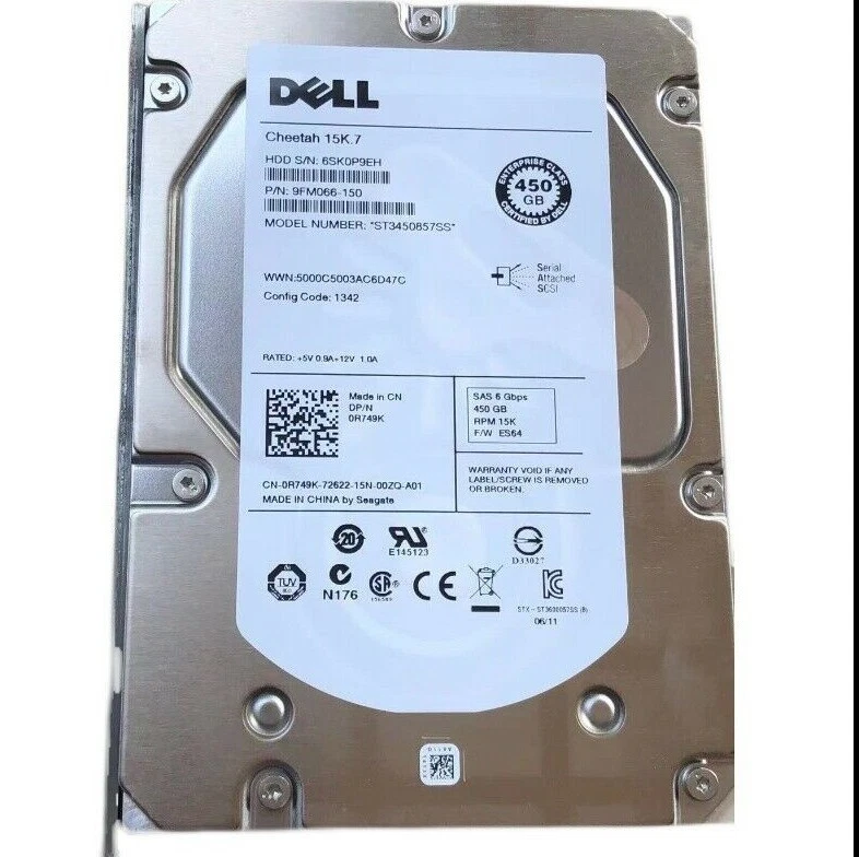 Dell 15K.7 450GB Internal 15000RPM 3.5" (ST3450857SS) HDD - Image 1 of 1
