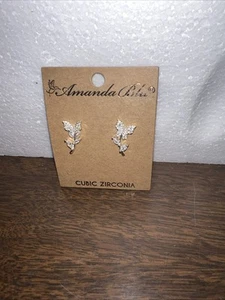 Pendientes de plata con flores de mariposa de Amanda Blu # 90432 - Imagen 1 de 3