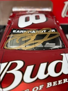 2024 EARNHARDT JR #8 BUDWEISER LATE MODEL COLOR CHROME  1/24 CAR AUTOGRAPHED - Picture 1 of 5