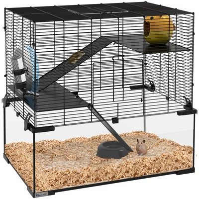 Cage 3 Tiers with Glass Bottom for Syrian Dwarf Gerbils 23.5 intttttttttttttt... - Image 1 of 4
