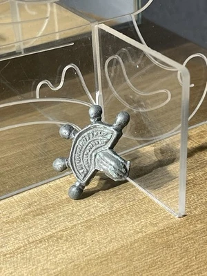 Ancien Fragment Petite Fibule Asymétrique Digitée, Mérovingienne, VI-VII ap JC - Photo 1/4