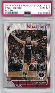 Aros Premium Stock Tyler Herro Flash Prizm Rookie RC #210 PSA 10 2019-20 - Imagen 1 de 2