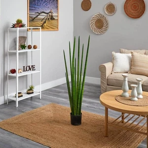 4 Fuß grüne Sansevieria Schlange Kunstpflanze - Bild 1 von 4