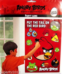 ANGRY BIRDS Pin the Tail PARTY GAME Poster ~  Birthday Supplies Decoration - Picture 1 of 1