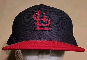 St. Louis Cardinals New Era 59Fifty Fitted Hat 7 1/2 Embroidered Navy Blue Red - Picture 1 of 7