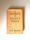 Paul Brunton A SEARCH IN SECRET INDIA, dos dur avec veste anti-poussière, vintage, rare
