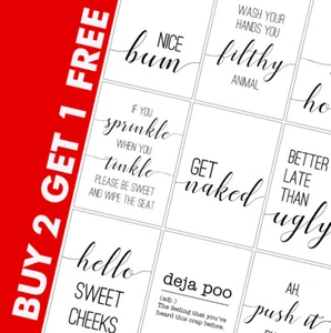 Minimalistische Badezimmer Drucke WC Poster Lustige Wandbilder. Wohndeko Bilder - Bild 1 von 49