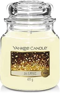 Yankee Candle Scented Candle | All is Bright Medium Jar Candle| Long Burning Can - Picture 1 of 1
