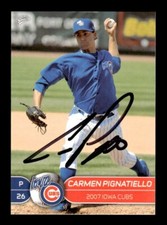 CARMEN PIGNATIELLO 2007 MULTIAD IOWA CUBS #17 ON-CARD AUTO