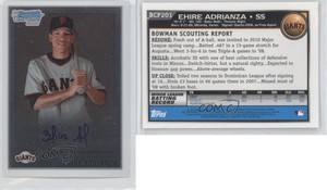 2010 Bowman Chrome Prospects Auto Ehire Adrianza #BCP201 Auto