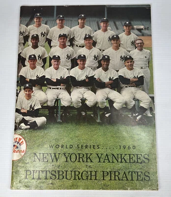 Pittsburgh Pirates New York Yankees 1960 World Series Game 4 Program Scored - Image 1 of 4