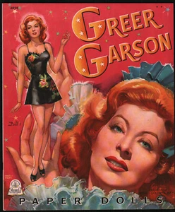 GREER GARSON Paper Dolls Merrill #4858 - 1944 UNCUT & MINT - NOT A REPRINT - Picture 1 of 2