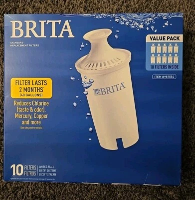 Brita Pitcher Replacement Filters,  10 Count  060258359916 - Image 1 of 4