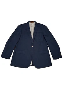 Dockers Navy Blue Blazer Men's 44L Sports Coat Jacket 2 Metal Buttons - Picture 1 of 2