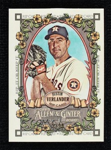 2020 Topps Allen & Ginter's Rip Cards /99 Justin Verlander #RIP-96