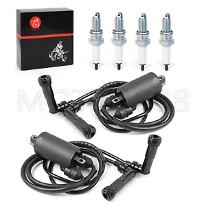 Ignition Coil & Spark Plug W/ Cap Kit For HONDA Nighthawk 650 CB650SC 1982-1985 - Picture 1 of 21