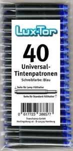 40 uds cartuchos de tinta universales para Lamy Herlitz Pelikan Reform Online / azul - Imagen 1 de 1