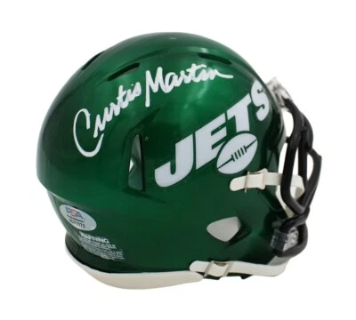 Curtis Martin Signed New York Jets Speed NFL Mini Helmet - Image 1 of 3