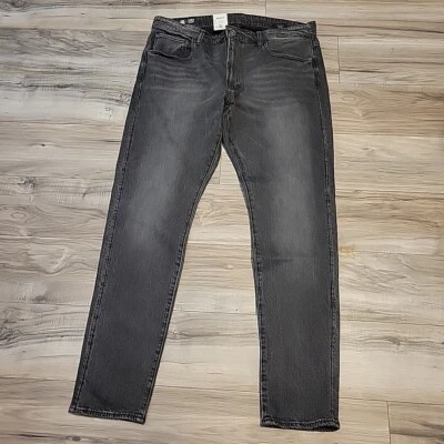 Pantalones de mezclilla G Star Raw para hombre 38x32 desteñidos negros ajustados elásticos nuevos con etiquetas Foto 1 de 4