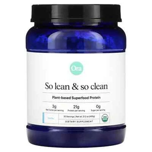 Ora Organic Plant Based Vegan 21g Protein Powder Superfood USDA Organic, Vanilla - Picture 1 of 8