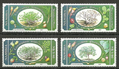 Namibia - Balm Tree Plants Set Mint 2007 Mi. 1243-1246 Cover