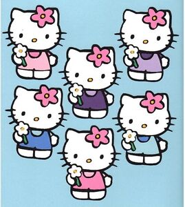 Hello Kitty with flower die cut , Layered, 3.5" 4" 5"  or 6" -  Scrapbooking