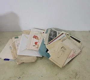 Vintage ephemera paper lot, est. 1940's - 1960's, Post cards, letters, Greeting - Picture 1 of 6