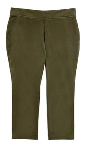Lands' End Olive Green Tapered Leg Pull On Elastic Waist Pants, size PXL - Picture 1 of 5