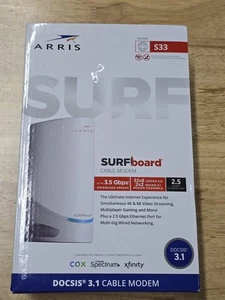 ARRIS S33 Cable Modem DOCSIS 3.1 Multi-Gigabit WiFi Comcast Xfinity Cox Spectrum - Picture 1 of 4