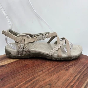 Merrell Terran Lattice Sandalen Damen 9 taupe Leder Riemchen Sport Wandern - Bild 1 von 11