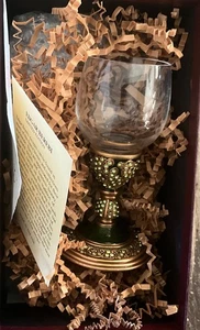 Edgar Berebi Wine Goblet Enameled Jeweled Metal Stem Short stem w/ bowl - Picture 1 of 4