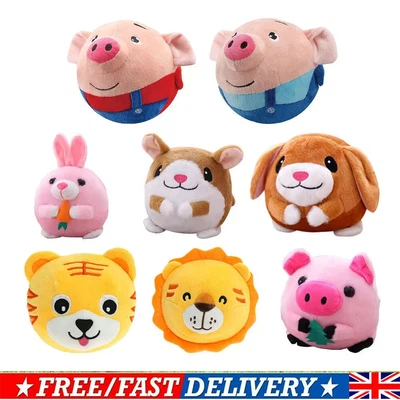 Puppy Pet Ball Toy Active Moving Plush Toy Singing Dog Squeaker Fluffy Toy - Image 1 of 4