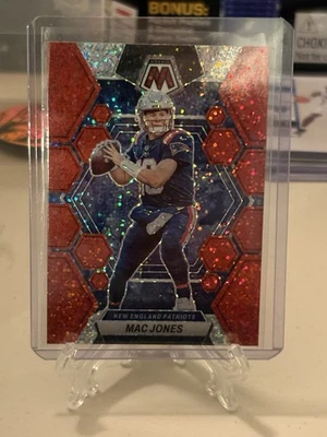 2023 Panini Mosaic Mac Jones Red Sparkle Prizm SP #160 New England Patriots - Image 1 of 2