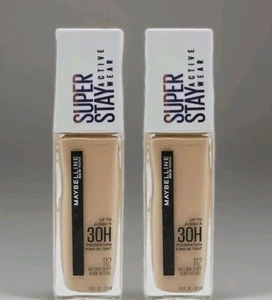 2 Maybelline Super Stay Up To 30H Foundation 112 NATURAL IVORY 1 oz each - Picture 1 of 2