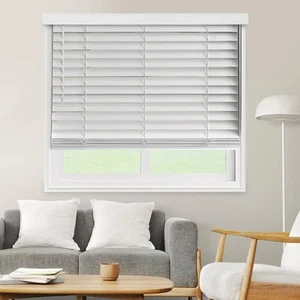 Faux Wood Blinds , Window Blinds , Wood Blinds , Window Shades , Window Treat... - Picture 1 of 9
