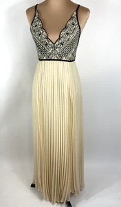 Free People "Bell of the Ball" Size (4) Maxi Cream/Black Dress Festival Prom - Picture 1 of 10