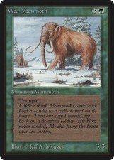 War Mammoth Beta PLD Green Common MAGIC THE GATHERING MTG CARD ABUGames