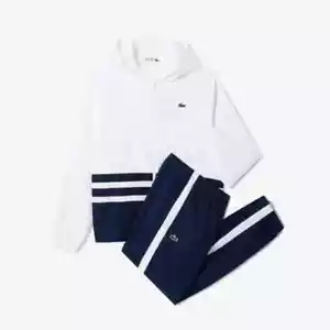 Lacoste set completo tuta top fondo blu bianco WH7566 uomo - Foto 1 di 6
