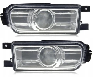 Pair Front lamp lights TUNING FOG LIGHTS CHROME CLEAR for AUDI 100 C4 1990-1994 - Picture 1 of 4