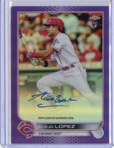 2022 Topps cromo novato refractores automáticos púrpura #RAAL Alejo López serie #/250 - Imagen 1 de 1