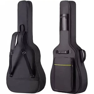 New Black Padded Full Size Acoustic Classical Guitar Bag Case Cover High Quality - Picture 1 of 9