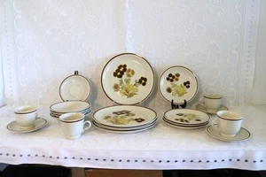 HEARTHSIDE FOLIAGE TIME JAPAN STONEWARE 20 Piece Set 5 Pc Plc Set Service for 4 - Picture 1 of 7