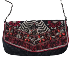 Chico’s Women’s Boho Bags Beaded Crossbody Western Embroidered Multicolor - Picture 1 of 16