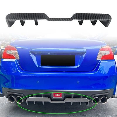 Carbon Fiber Look Rear Bumper Diffuser Lip Kit For Subaru WRX STI VA 15-21 2018 - Bild 1 von 4