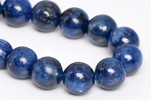 9MM Genuine Natural Deep Color Kyanite Beads Grade A Round Loose Beads 7.5" - Picture 1 of 2