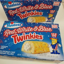 Hostess Red White & Blue Twinkies LIMITED EDITION 10 PACK 2 Boxes Free Shipping
